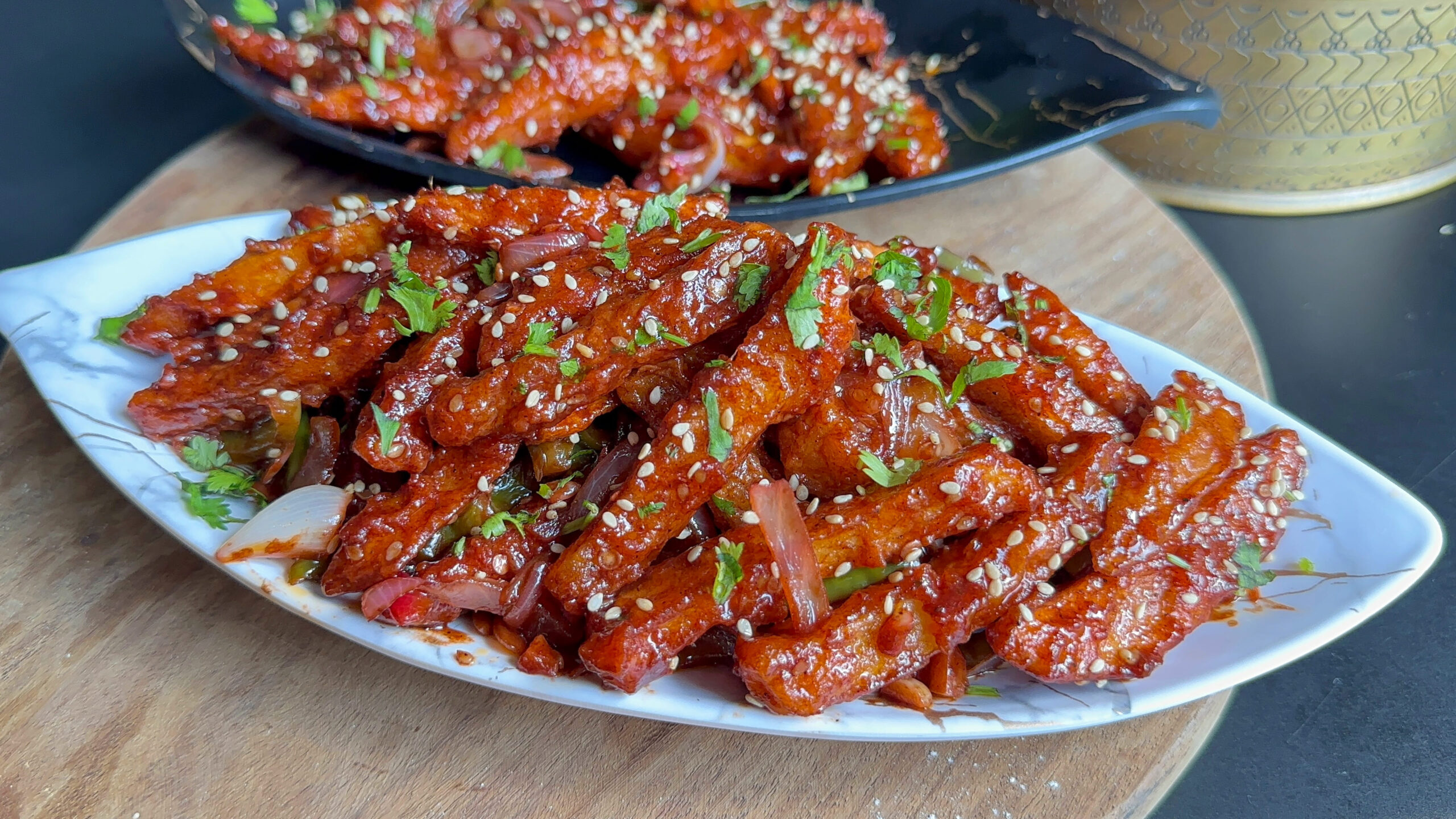 Crispy Chilli Potato Recipe | Aloo Chilli