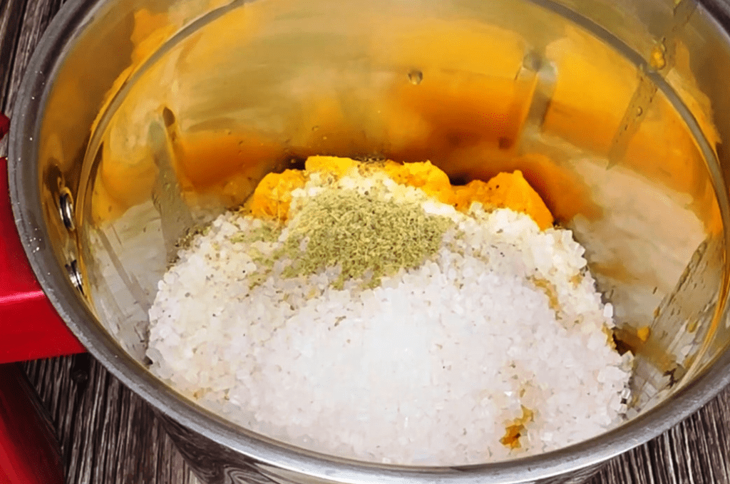 mango, sugar, cardamom powder to blender