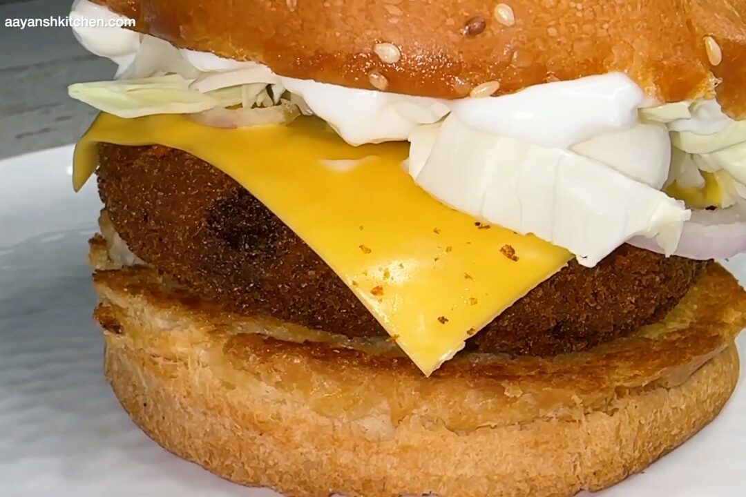 Aloo Tikki Burger Recipe