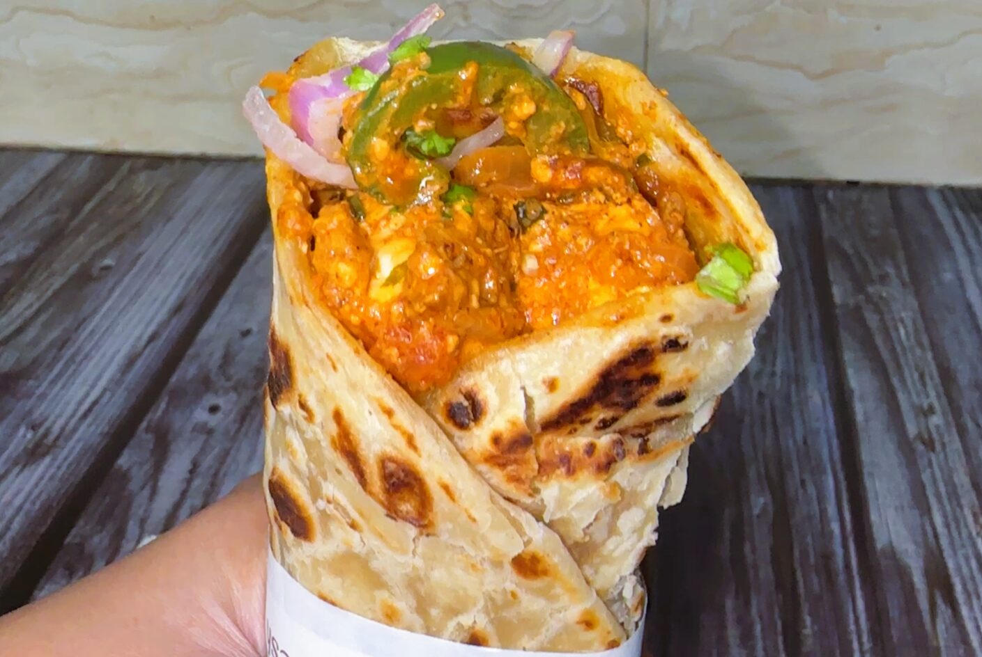Paneer Kathi Roll Recipe