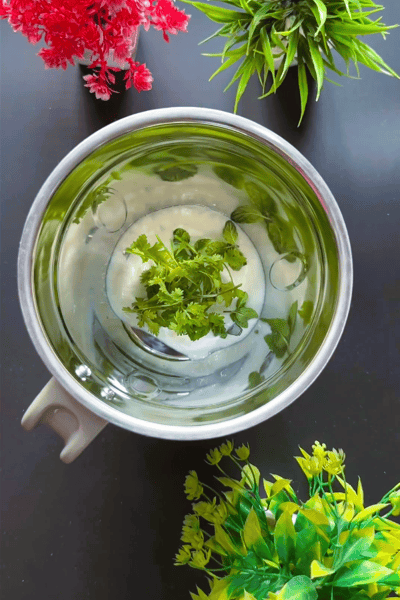 mint and coriander leaves