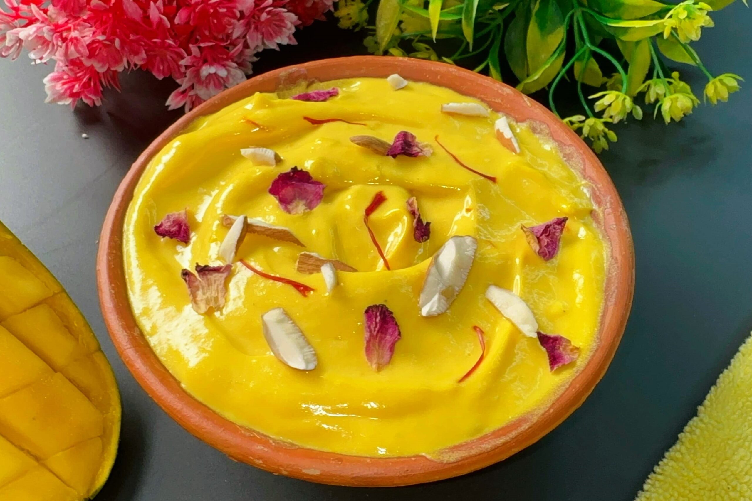 Mango Shrikhand | Amrakhand Recipe is ready to be served