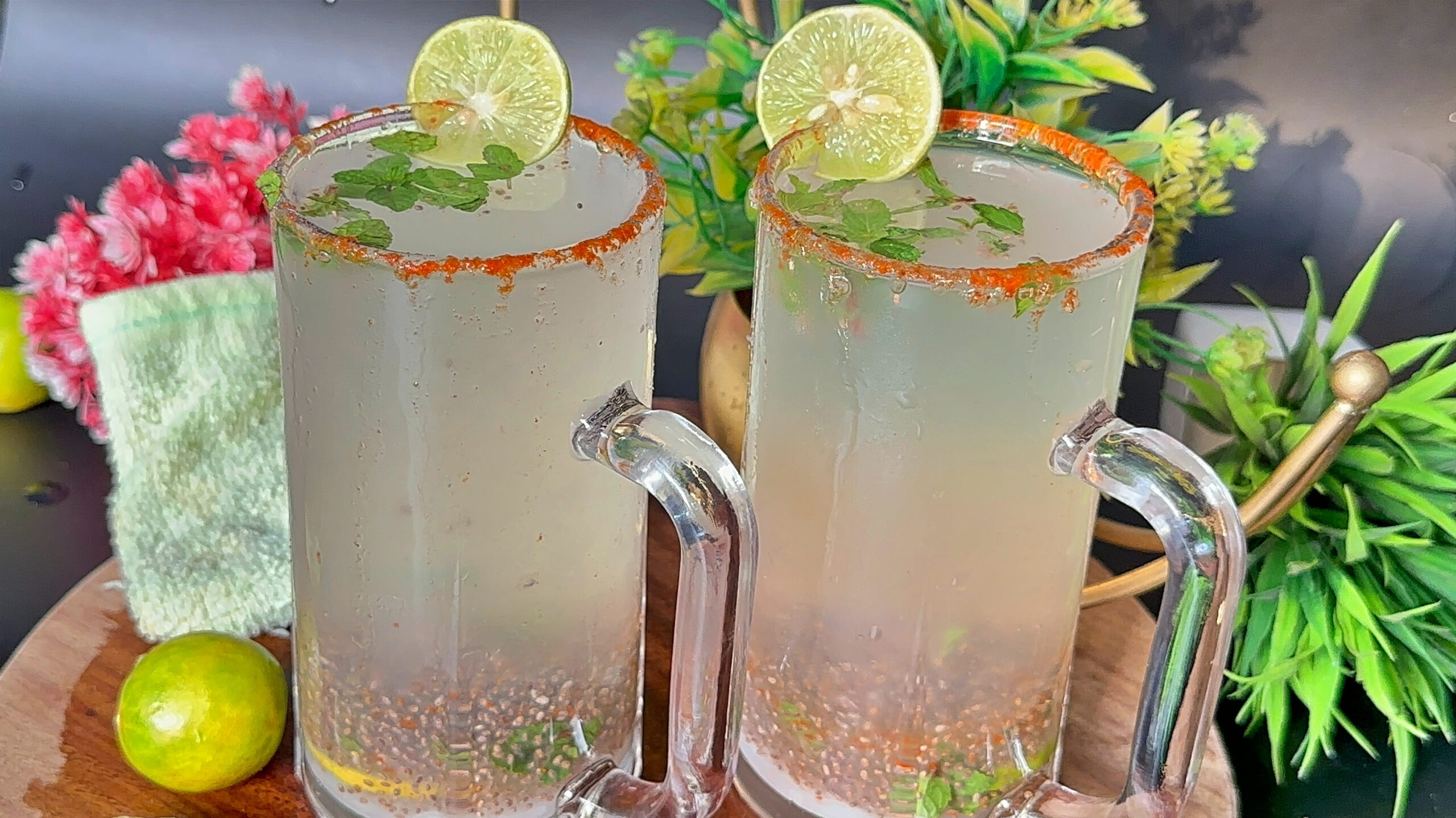 Chia Lemon Water | Lemon Chia Seed Drink