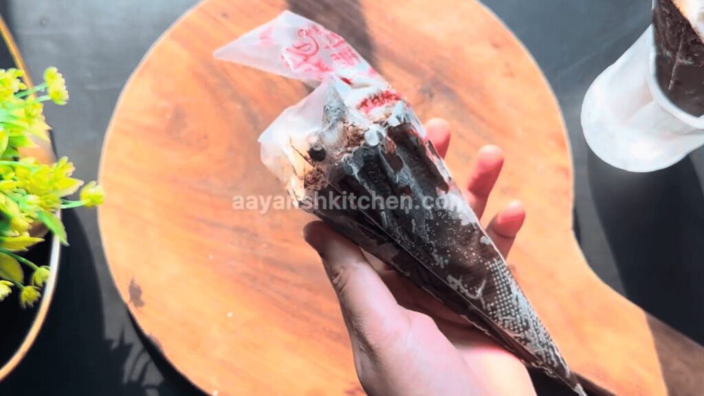 Homemade Choco Vanilla Ice Cream Cone
