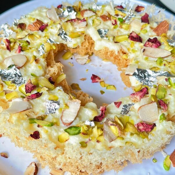 Ghevar Sweet Recipe | Simple & Malai Ghewar without Mould