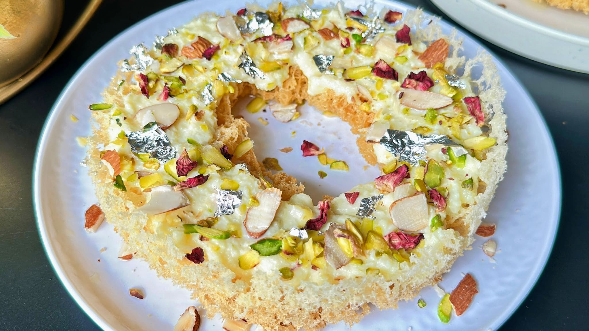 Ghevar Sweet Recipe | Simple & Malai Ghewar without Mould