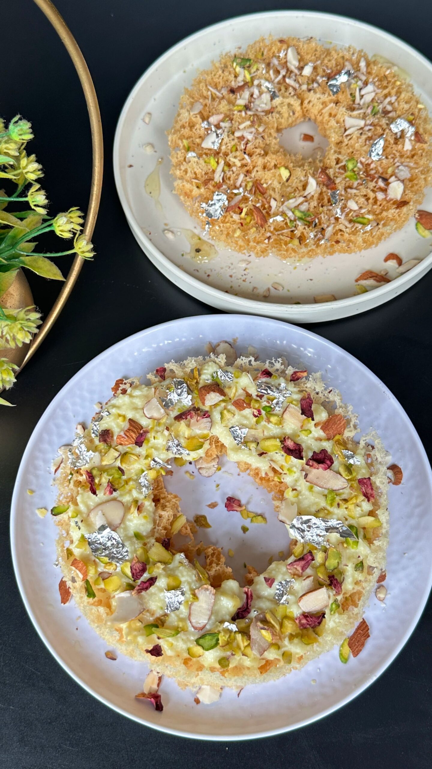 Ghevar Sweet Recipe | Simple & Malai Ghewar without Mould