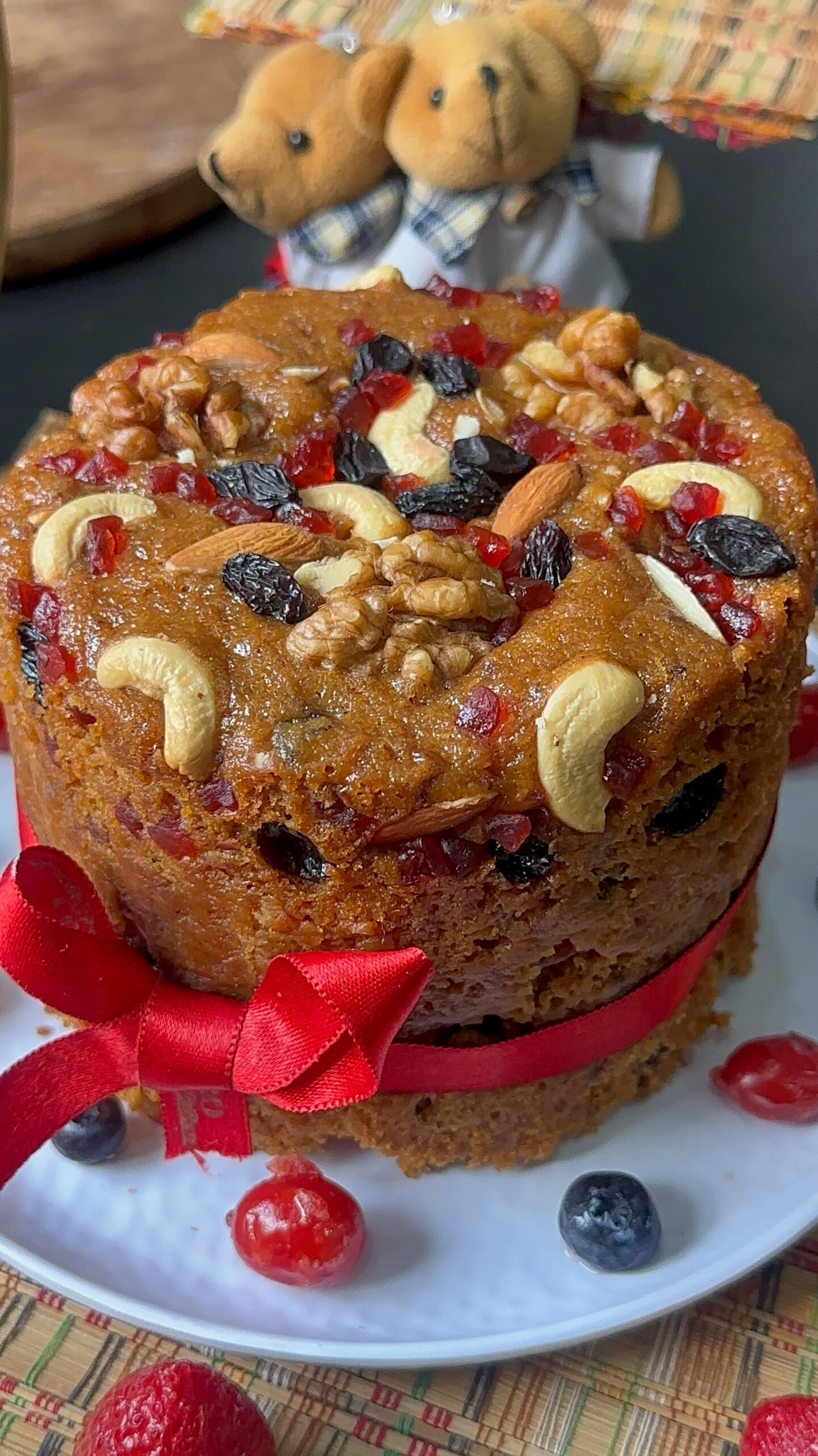 Plum Cake Recipe (Eggless, No Alcohol)