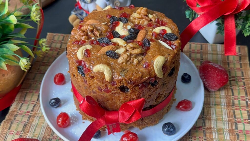 Plum Cake Recipe (Eggless, No Alcohol)