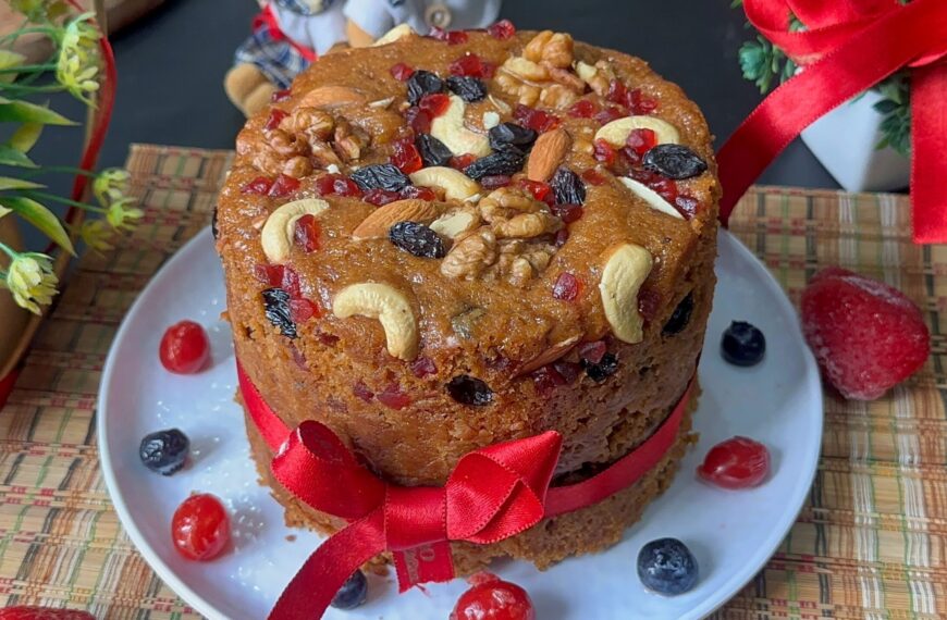 Plum Cake Recipe (Eggless, No Alcohol)