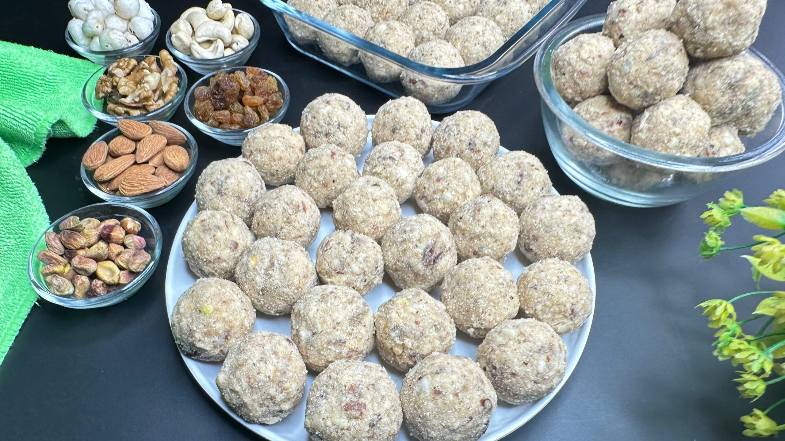 Atta Dry Fruit Laddu | Wheat Flour Ladoo