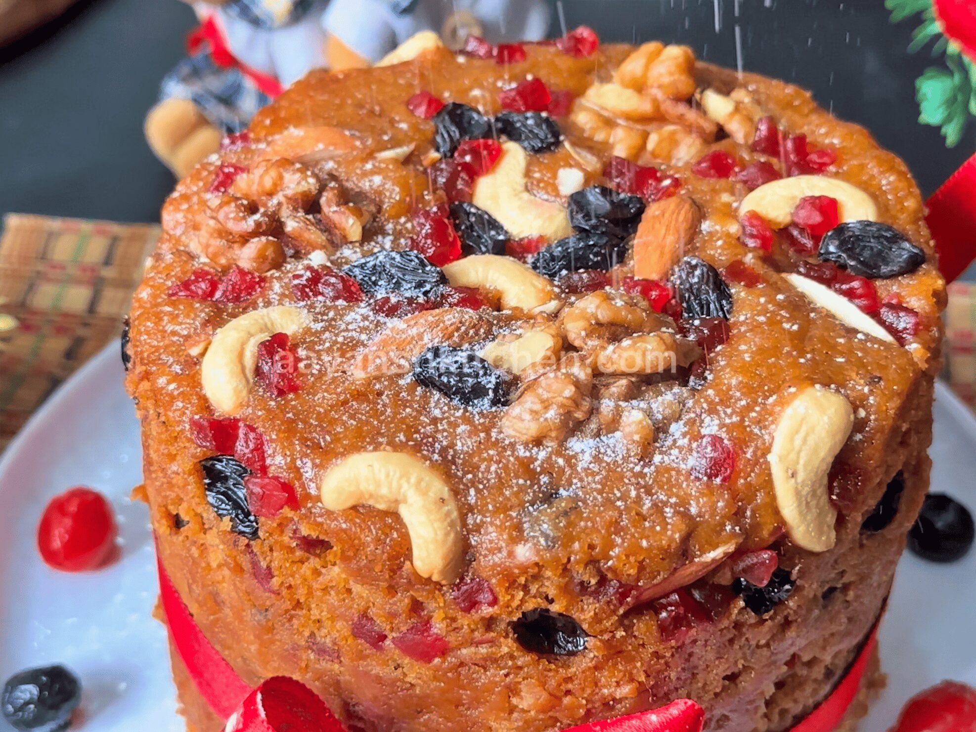 Plum Cake Recipe (Eggless, No Alcohol)